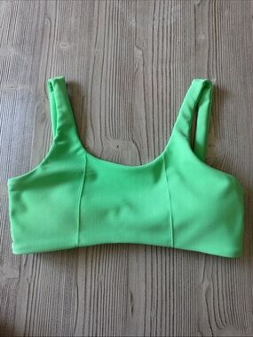 WILO Neon Green Ribbed Bra- Size Small